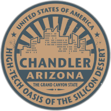 Official City of Chandler Arizona High-Tech Oasis Seal - Licensed Contractor
